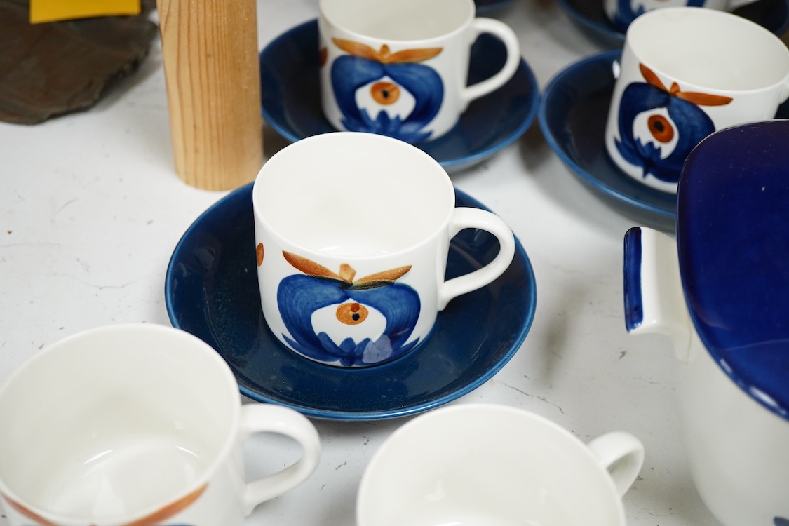 A Rorstrand Polka pattern part dinner service, designed by Marianne Westman